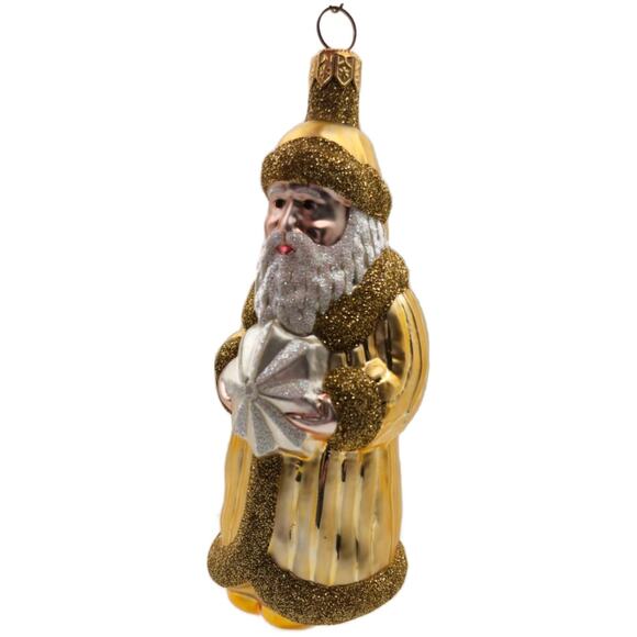 Patricia Breen Snowflake Santa Claus Citrine Christmas Decor Signed Ornament - Picture 4 of 12